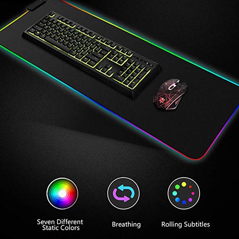 TaffGO Gaming Mouse Pad Size-XL Glowing RGB LED Luminous Mouse Pad