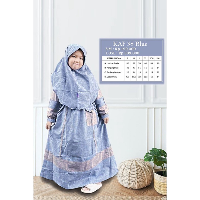 New Style Couple Rauna Ibu, Koko, Remaja / Couple 38 Blue / Fashion Muslim - Gamis Anak, 18