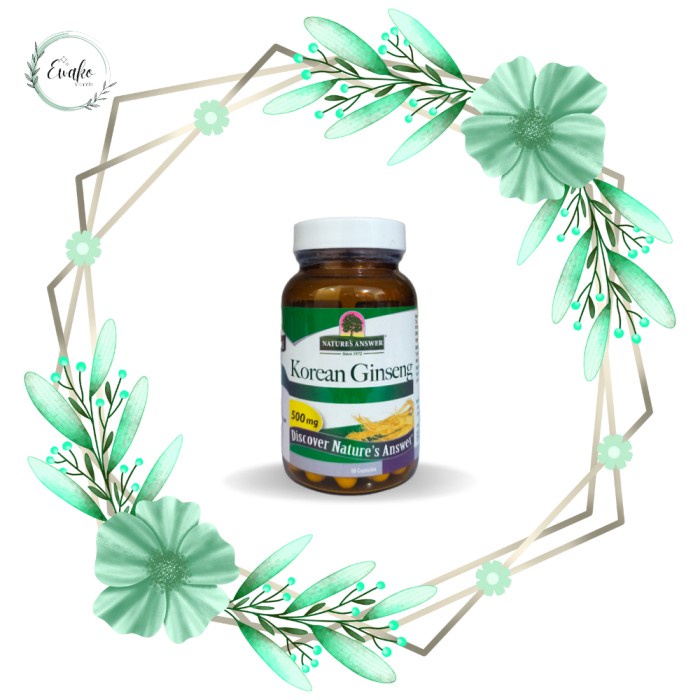 Natures Answer Korean Ginseng Root 50 Capsules - Peningkat Libido Pria