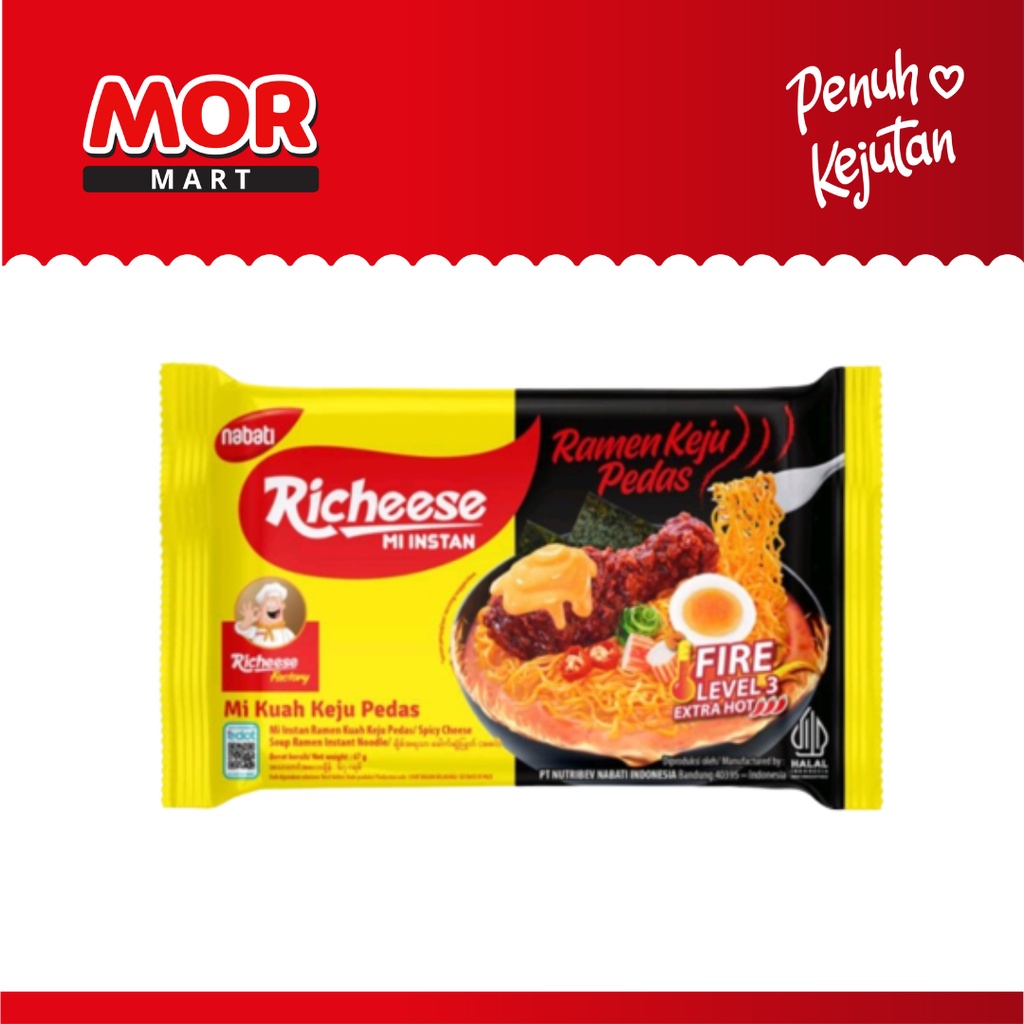 

RICHEESE Ramen Keju Pedas 67g Level 3 Mie Instan Kuah