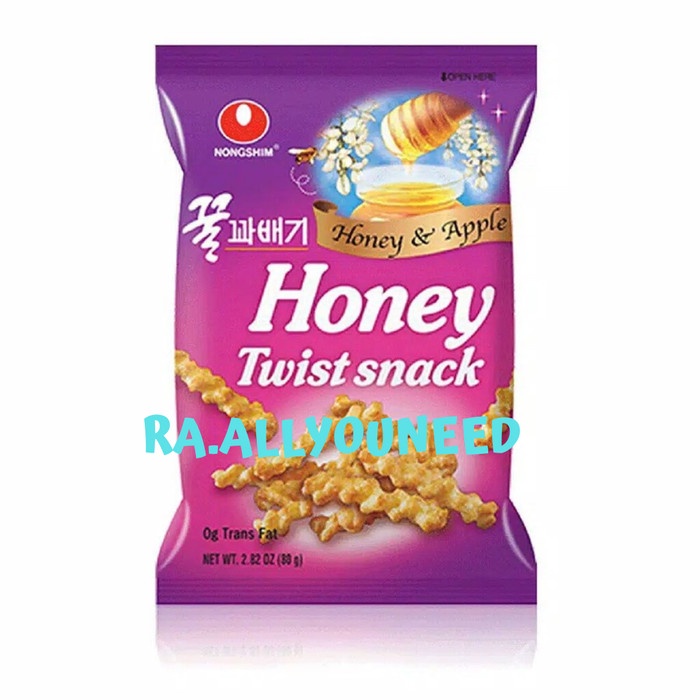 

Honey Twist Snack /Makanan Ringan Exstrudat Rasa Madu Dan Apel 75gr