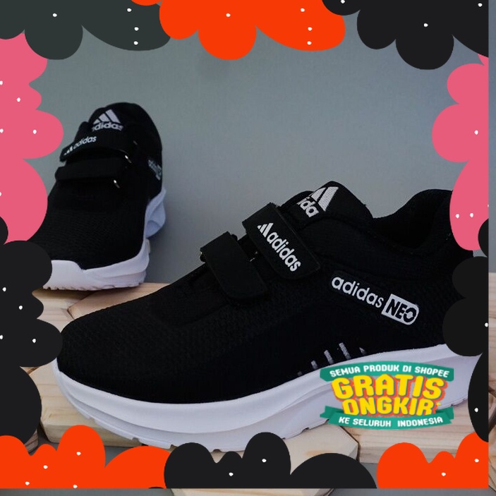 SEPATU SEKOLAH COWO CEWE SEPATU ANAK SEKOLAH SEPATU ADIDAS NEO / SEPATU ANAK LAKI LAKI / SEPATU SEKO