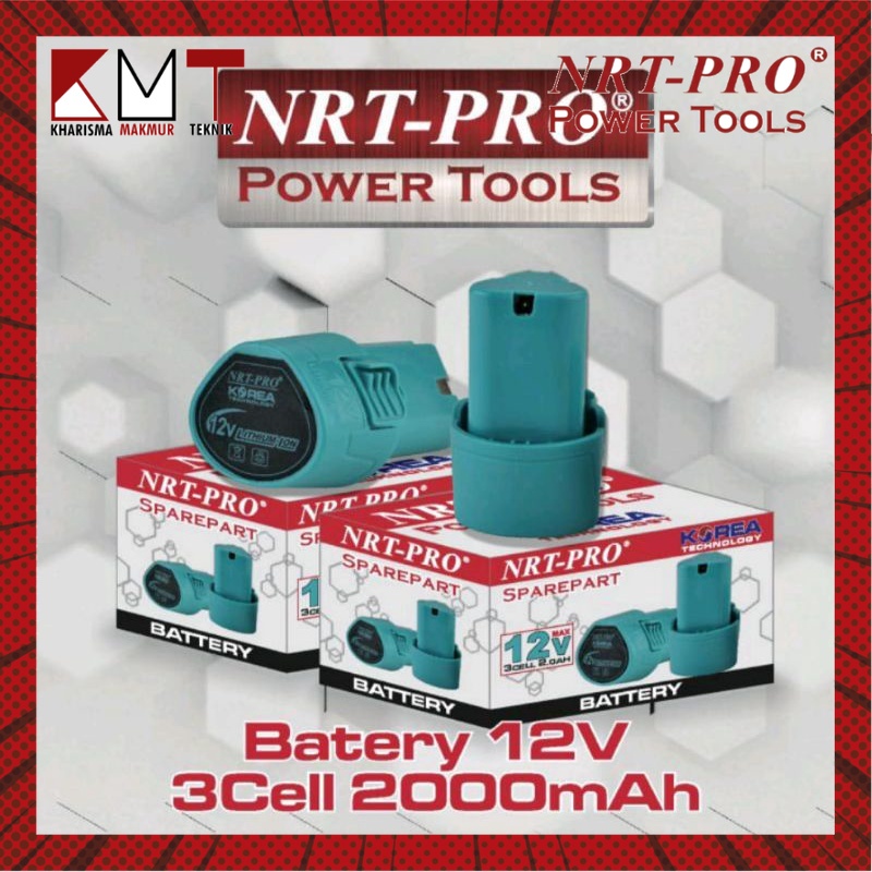 BATTERY BOR CORDLESS 12 V / BATERAI BOR 12 VOLT NRT-PRO