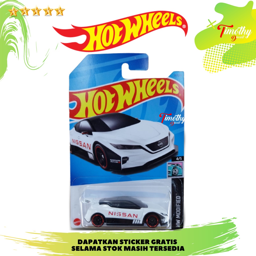 Hot Wheels Nissan Leaf Nismo RC 02 Putih Tampo Nissan
