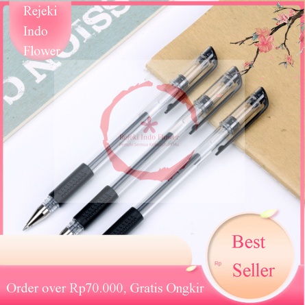 

REJEKI DELI PULPEN GEL ECER PEN GEL 6600ES 0.5mm TINTA HITAM UJUNG TUMPUL ALAT TULIS KANTOR SEKOLAH