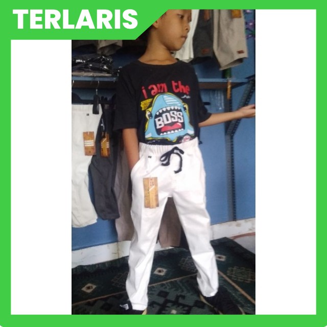 celana panjang chinos 1 - 10 tahun. jaitan 3'baris