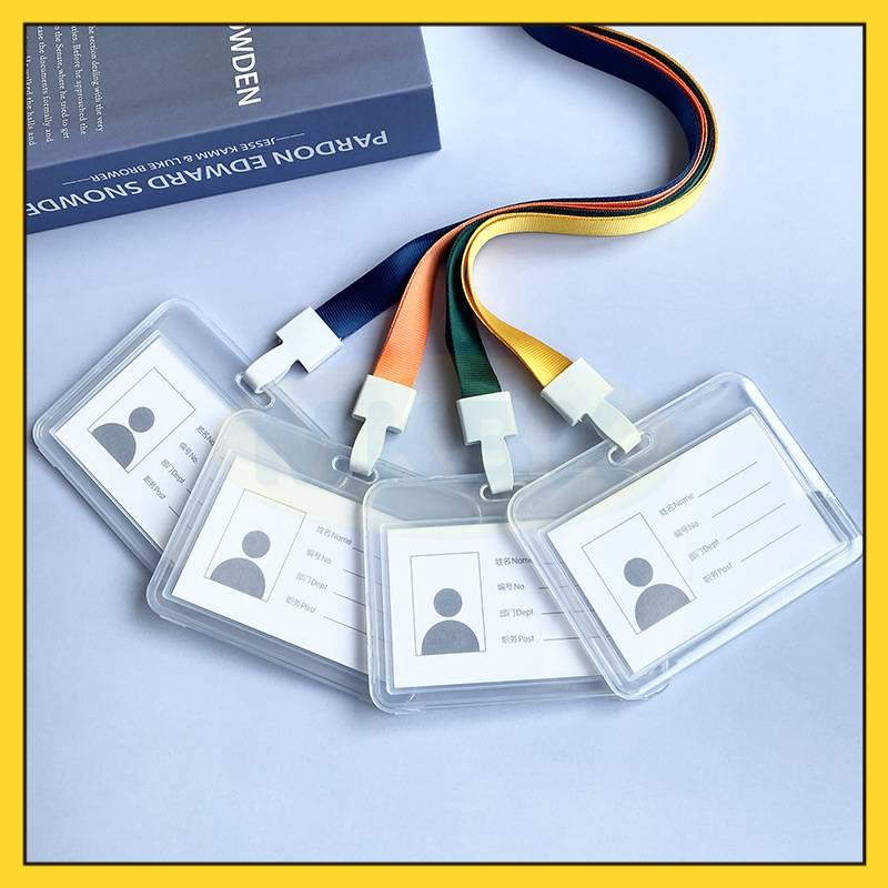 

⭐ MKBK ⭐ Transparan ID Card Holder Cartoon Card Sleeve Photocard Pelindung Kartu Transparan Case Tali Lanyard Card Holder Foto Dengan Gantungan Kunci School ID Work ID Card Holder Kartu Metro Kartu Bus Cover Kartu Bank