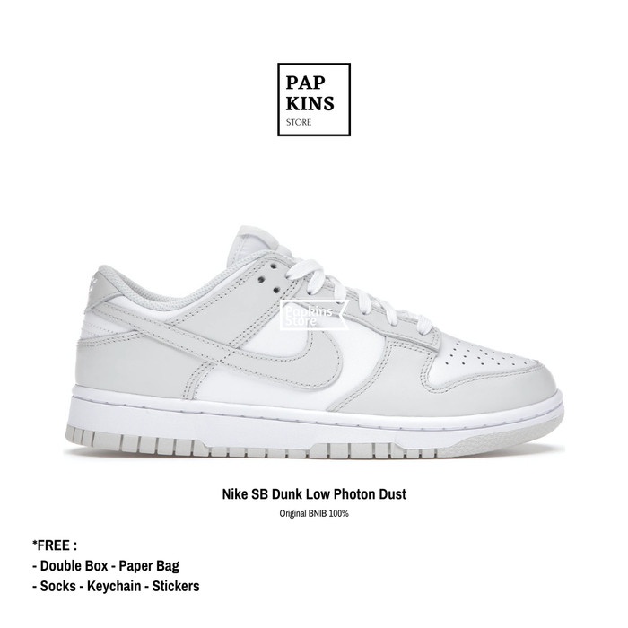 sepatu nike original 100% BNIB - nike SB Dunk Low Photon Dust - 39