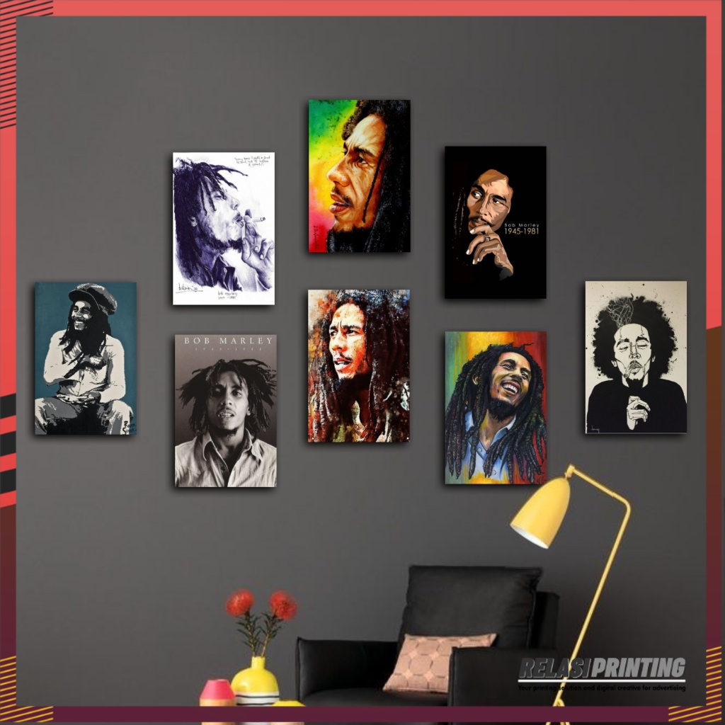POSTER DINDING  20X30cm BAND BOB MARLEY POSTER BOB MARLEY / POSTER BAND BOB MARLEY / POSTER DINDING 