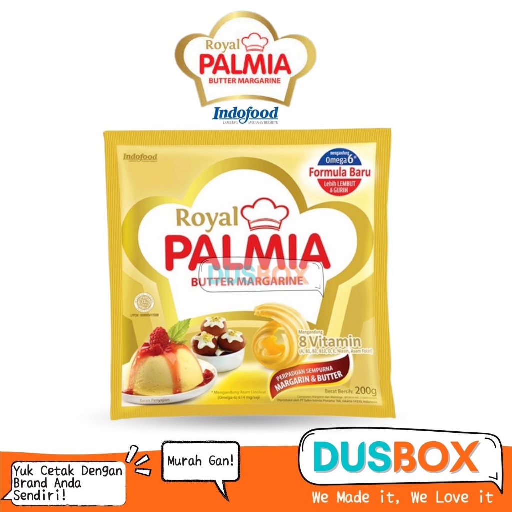 

Royal Palmia Butter Margarine 200gr / Butter Palmia / Margarine Palmia / Margarin Butter Royal Palmia