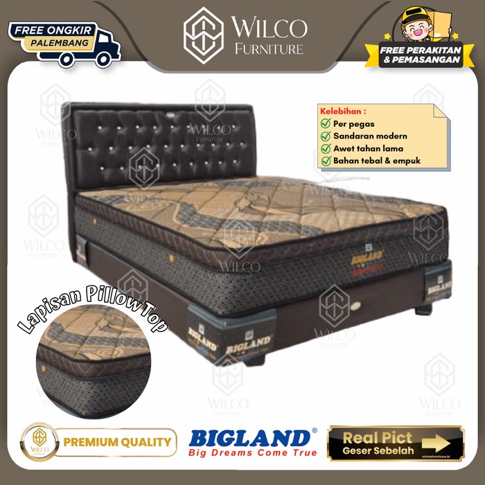 Kasur Springbed Bigland Sonia Plush Top / Matras Bigland Empuk Murah - Matras Aja, 100x200