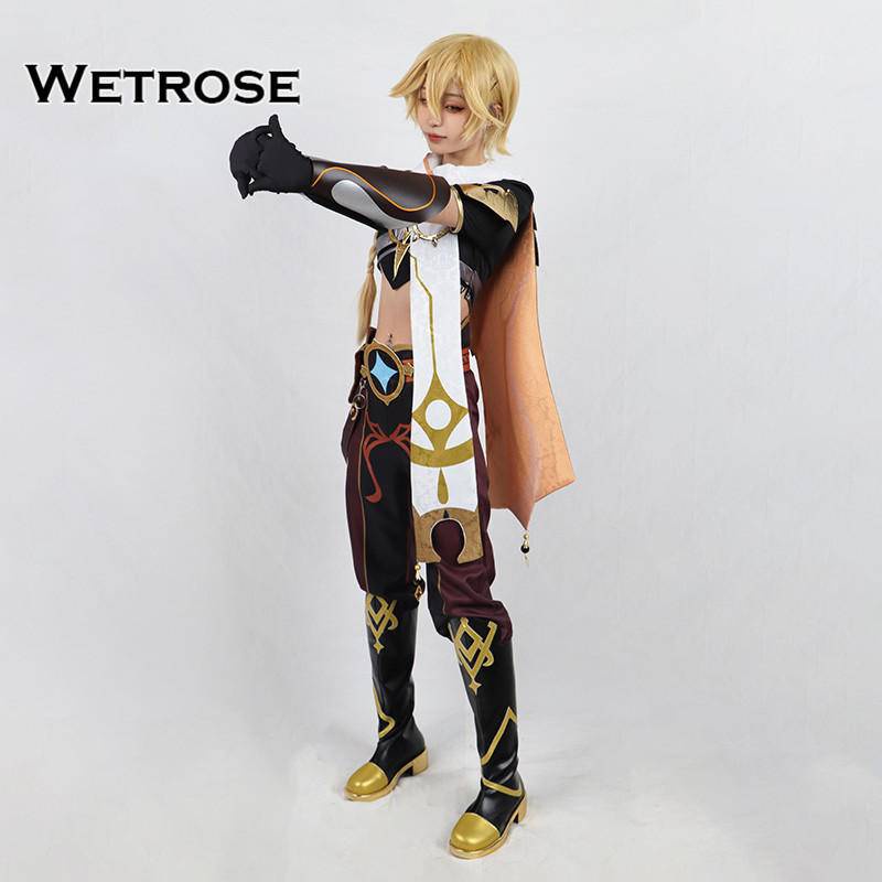 【Wetrose】Genshin Impact Cosplay Traveler Aether Costume Set