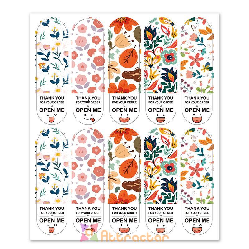 

✨COD 100 pcs stiker panjang label open me sticker thank you for your order/paket stiker/sticker persegi panjang stickers penyegelan kotak hadiah-EG