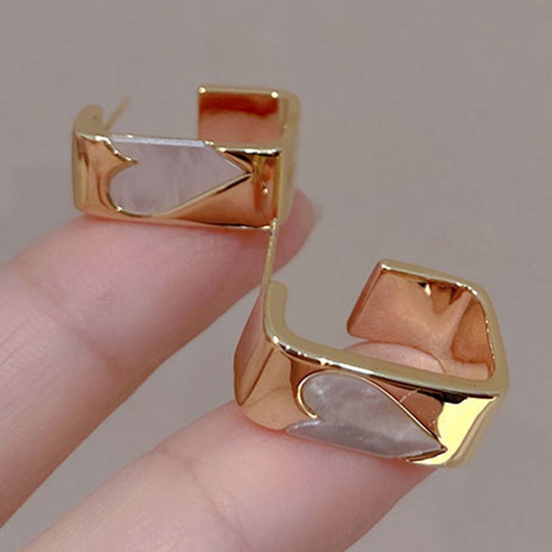 Anting Persegi Hati Sambungan Tidak Biasa Untuk Wanita Tren Desain Baru Cinta Romantis Earing Perhiasan Fashion Aksesoris Unik