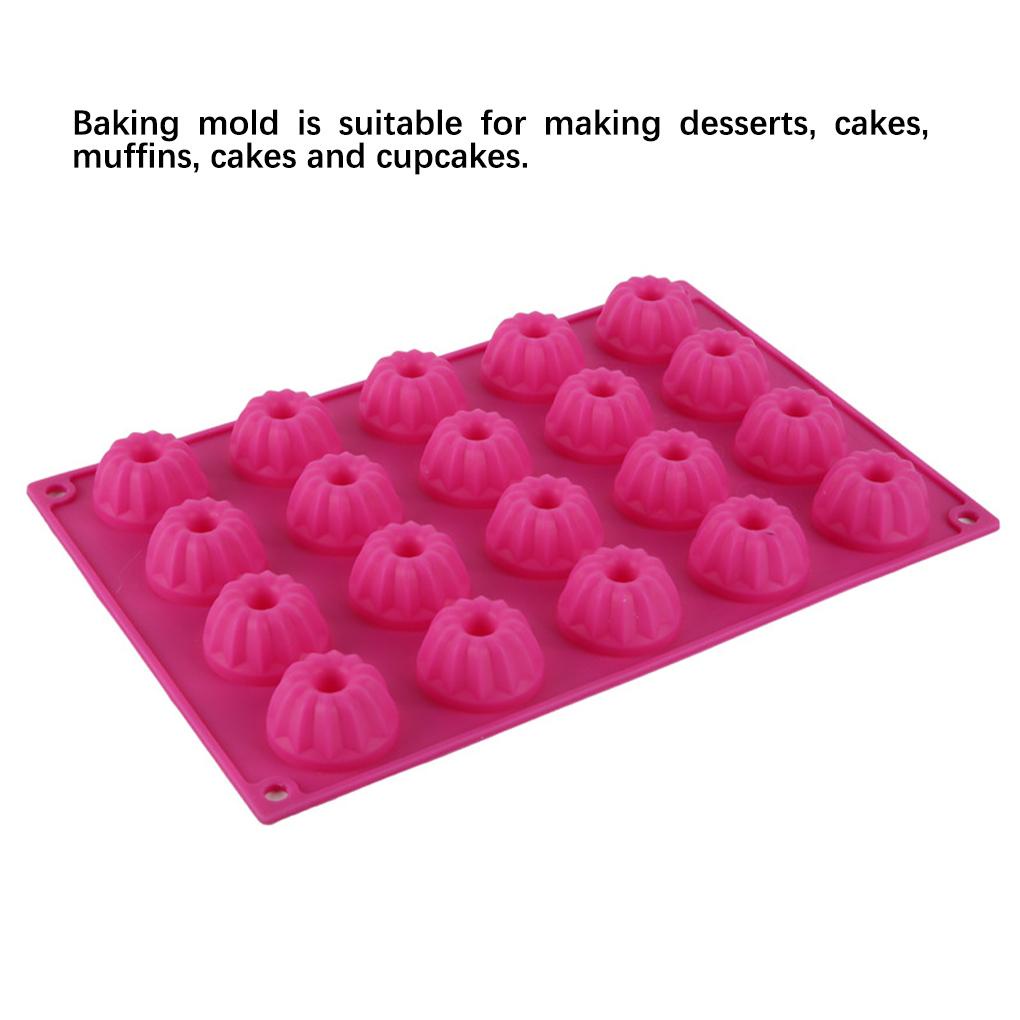 Silikon 20kisi Cetakan Kue Anti Lengket Pengganti Fleksibel Rumah Bakery Dapur Baking Dessert Mould Molding Tool