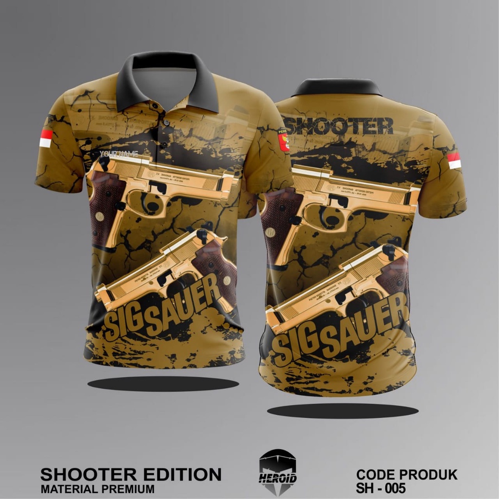 Baju Kaos Jersey Perbakin Shooting Club Lengan Pendek Original - Shooter Perbakin Latihan Shooting P
