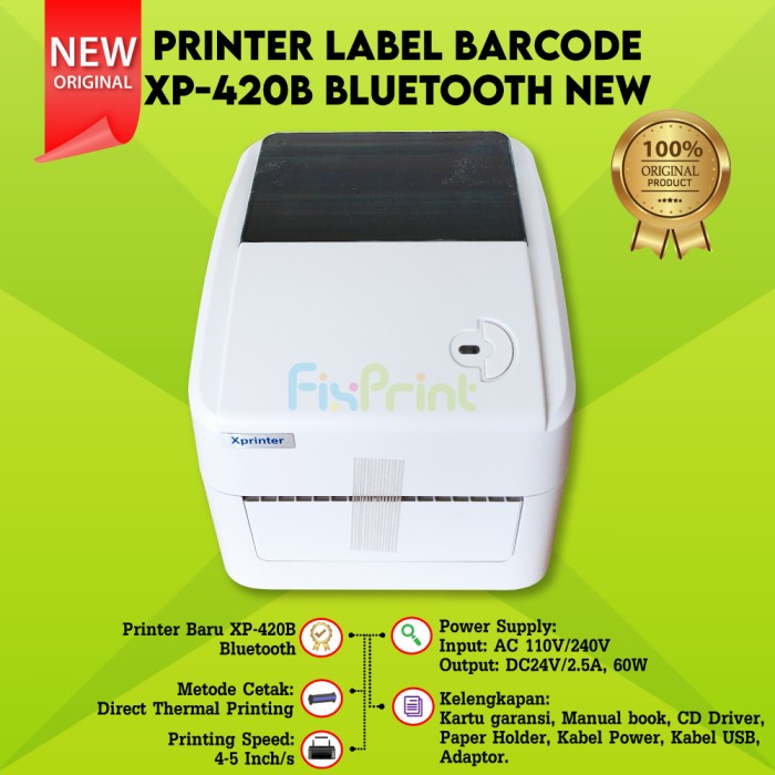 PRINTER BARCODE THERMAL LABEL XPRINTER XP-4601B XP-420B USB BLUETOOTH