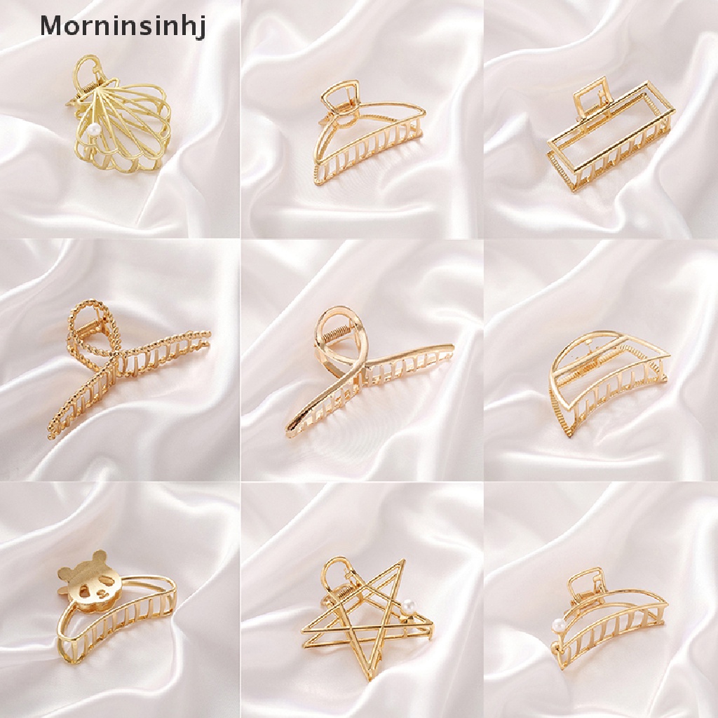 Mornin 27emas Jepit Rambut Non-Slip Hair Pin Kuat Pegang Hair Claw Clips Untuk Wanita Perempuan id