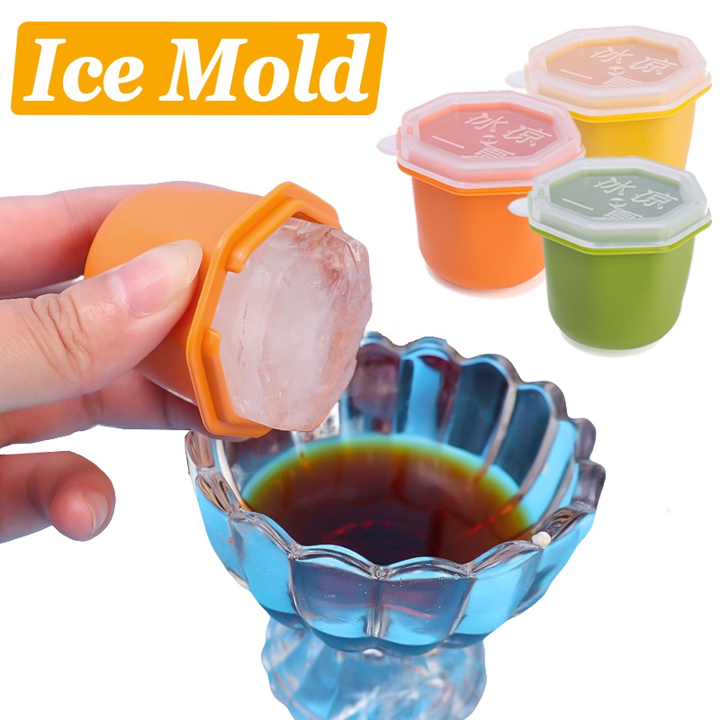 Easy Ice Mold Polygonal Pressing Ice Lattice/Bars Cocktail Whiskey Drink Quick Freezer DIY Alat Cetakan Pembuat Es