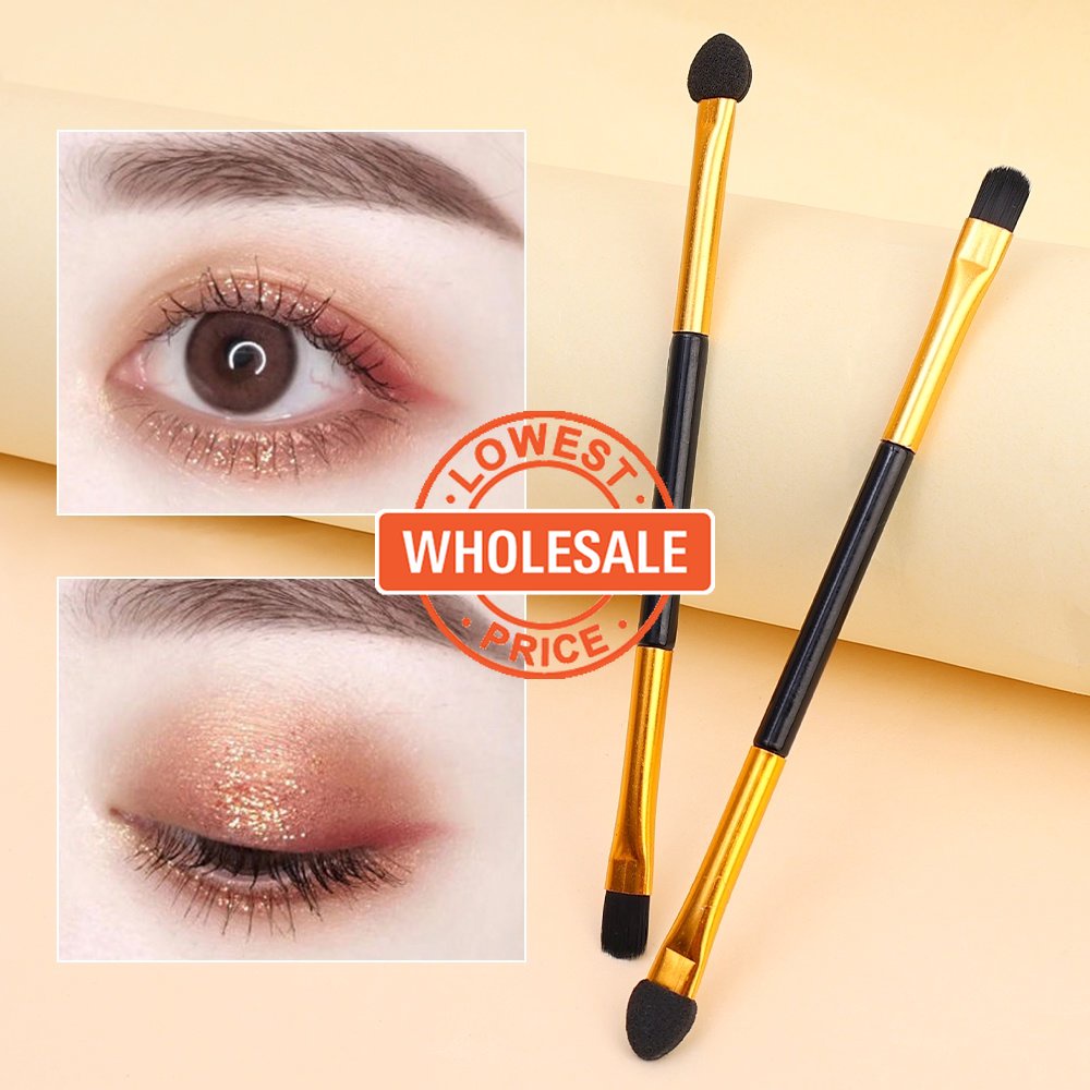 [Grosir] Mini Double-Ended Smudging Eyeshadow Brush Universal Face Contouring Stick Multifungsi Spons Lateks Kepala Makeup Brush