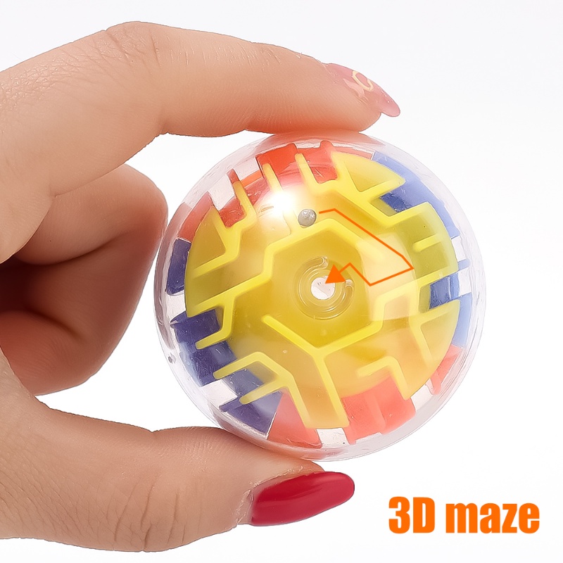 1pc Kreatif Plastik Transparan 3D Roller Bead Maze Ball/Jejak Keseimbangan Menarik Mainan Bola Labirin/Mainan Perkembangan Intelektual Anak