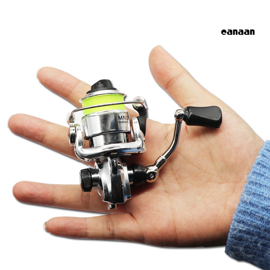 Cnn- Reel Pancing Mini Kekuatan Tinggi Lempar Stabilitas Anti-bombing Angling Metal 100type Spinning Reel Dengan Garis Memancing Luar Ruangan