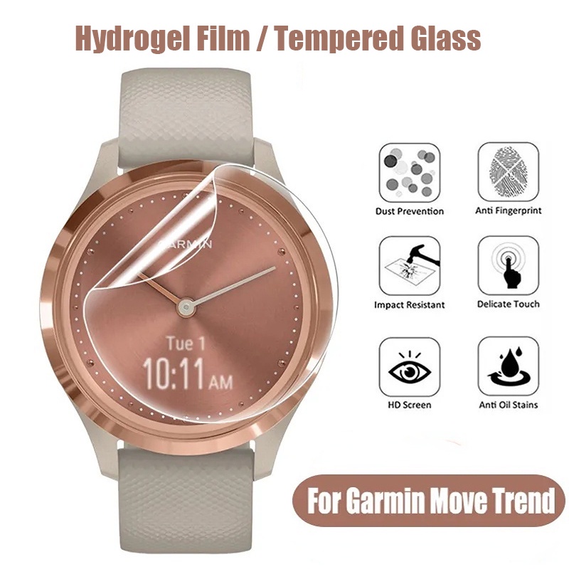 [Harga Grosir] 1PC TPU Soft Hydrogel Film Untuk Garmin Move Trend Tempered Glass Film Pelindung Anti Gores Gel Film Aksesoris Jam Tangan HD Bening Anti Jatuh Pelindung Layar
