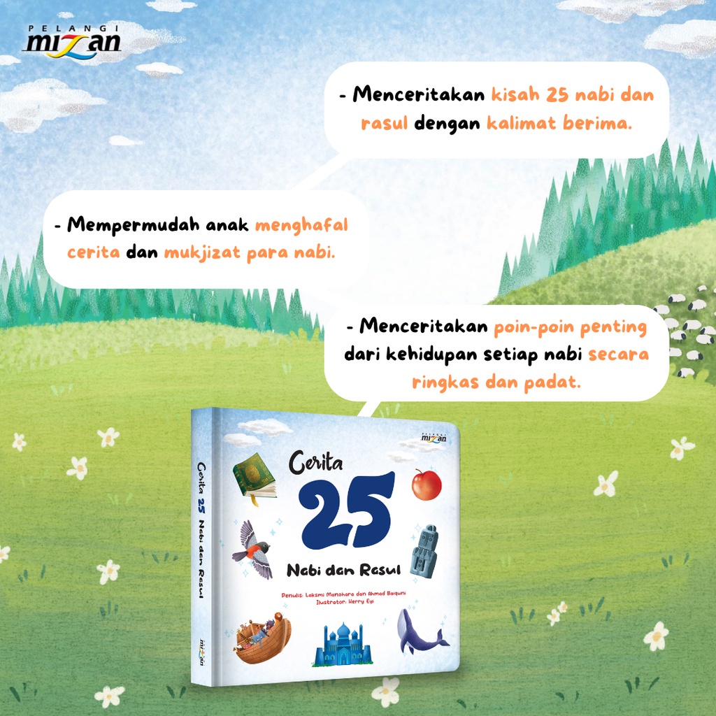 Boardbook / Cerita 25 Nabi dan Rasul / Buku Anak Islami / Cerita Anak islami /  kisah 25 Nabi