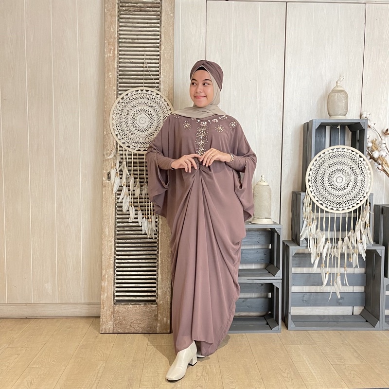 KAFTAN WANITA ALMIRA / KAFTAN LEBARAN 2023 / KAFTAN MEWAH ELEGANT (FREE BABYGOLD, INNER &amp; TURBAN)