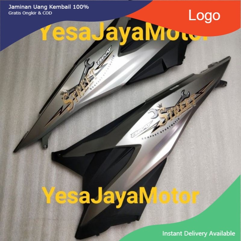 Body Belakang Honda Beat new 2020 LED Warna Silver Plus sambungan body YM2