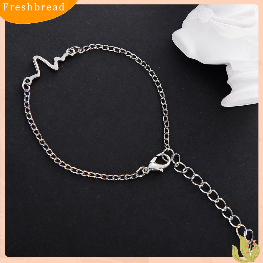 &lt; Freshbread &gt; Gelang Rantai Bangle Gelombang Suara Unik Gelang Tangan Wanita Pasangan Perhiasan Hadiah