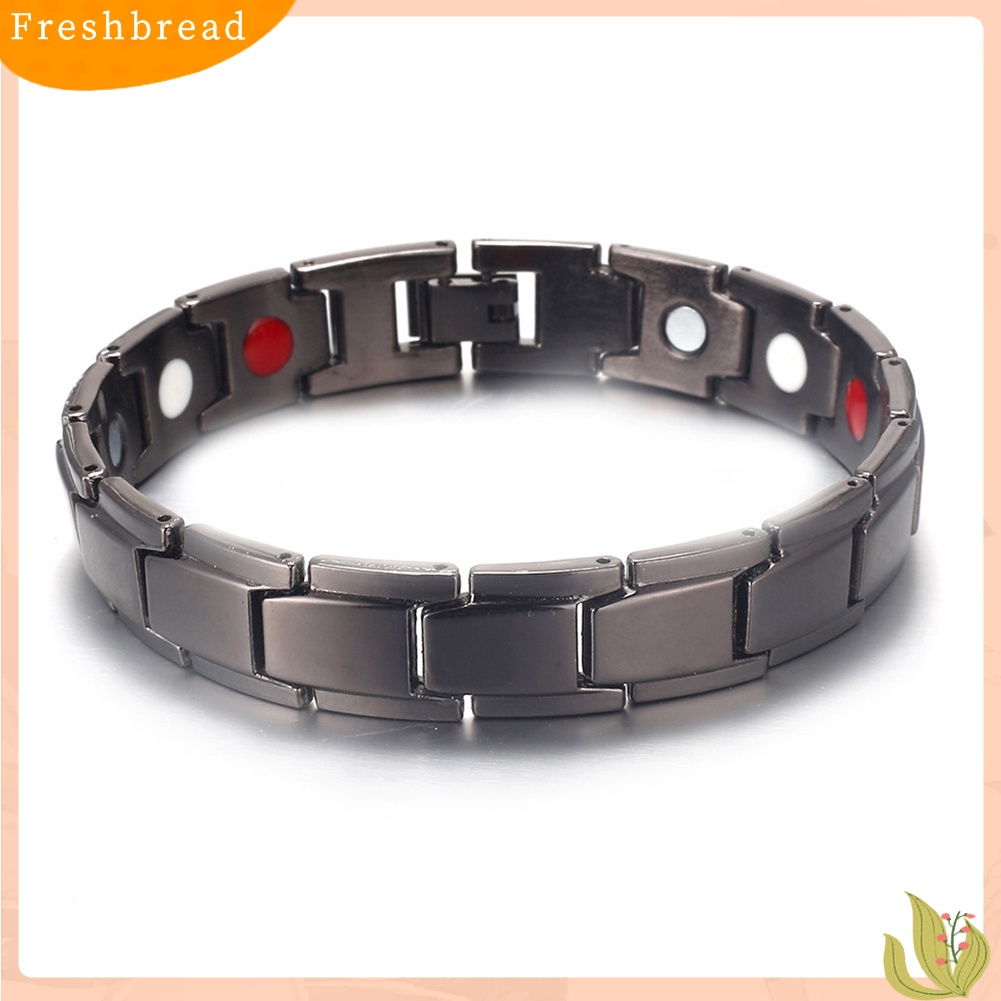 &lt; Freshbread &gt; Fashion Pria Dual Color Care Rantai Gelang Bangle Pesta Perhiasan Hadiah