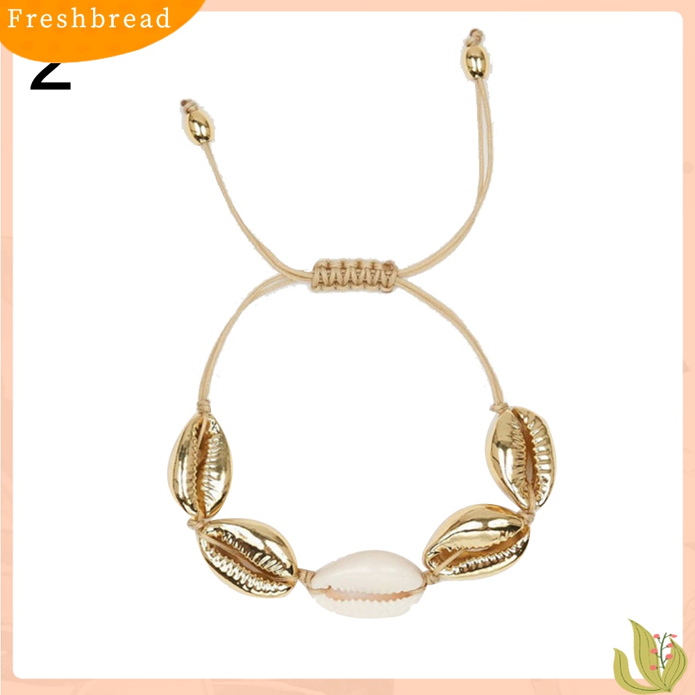 &lt; Freshbread &gt; Bohemia Cowrie Shell Gelang Musim Panas Pantai Wanita Handmade Bangle Perhiasan Hadiah