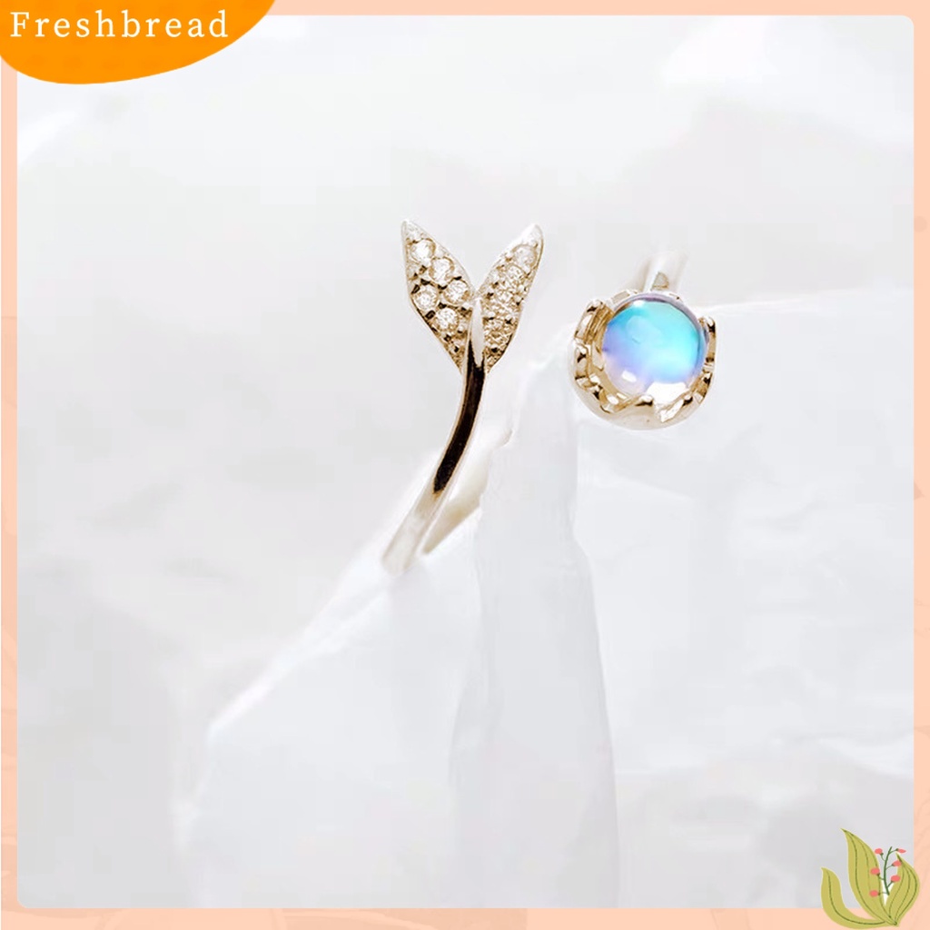 &lt; Freshbread &gt; Wanita Cincin Kreatif Bentuk Tahan Karat Alloy Fashion Ikan Ekor Pembukaan Cincin Untuk Gadis