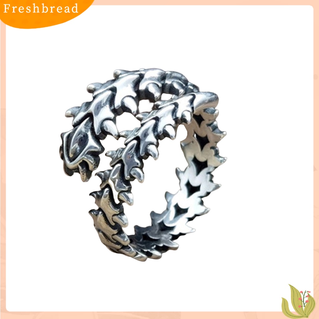 &lt; Freshbread &gt; Punk Adjustable Alloy Pria Cincin Chine Pasangan Pembukaan Cincin Perhiasan Aksesoris