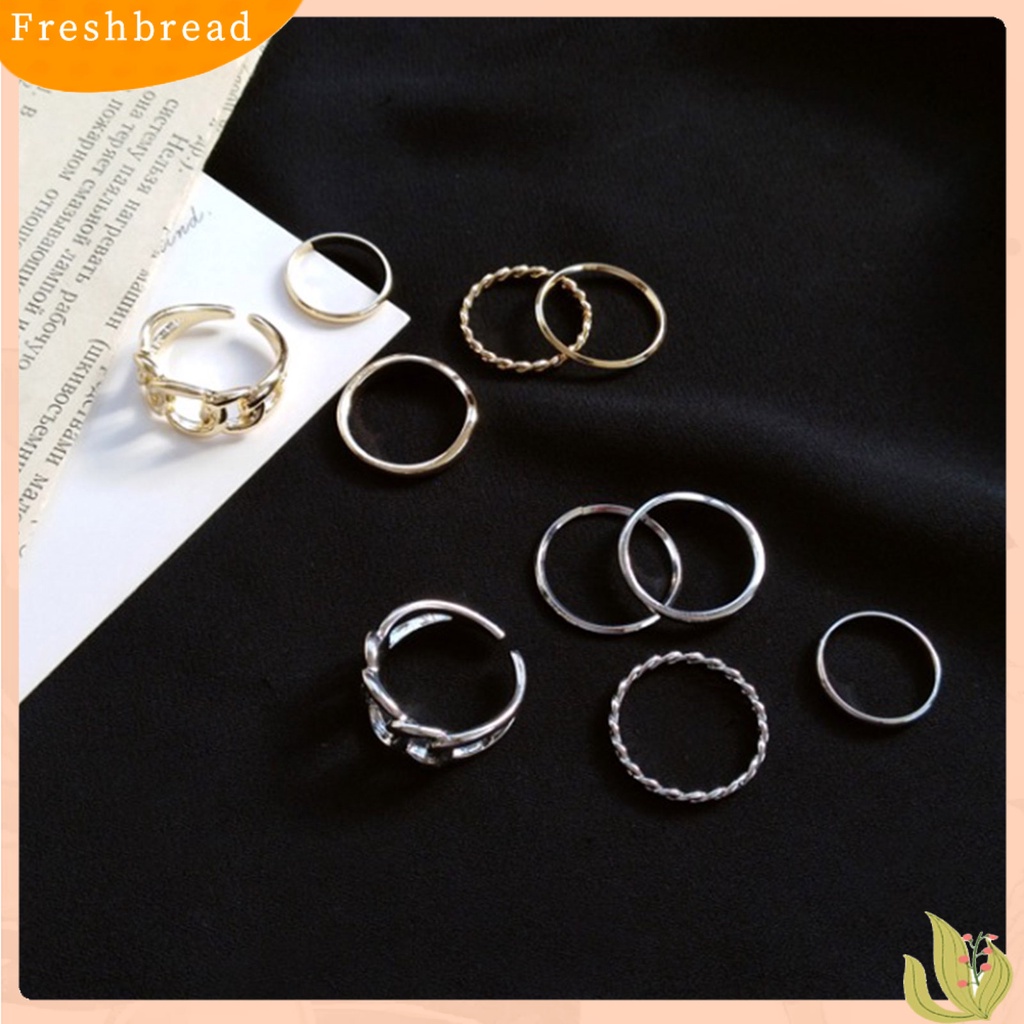 &lt; Freshbread &gt; 5pcs Cincin Jari Set Cincin Jari Anti Alergi Wearable Alloy Vintage Untuk Hadiah