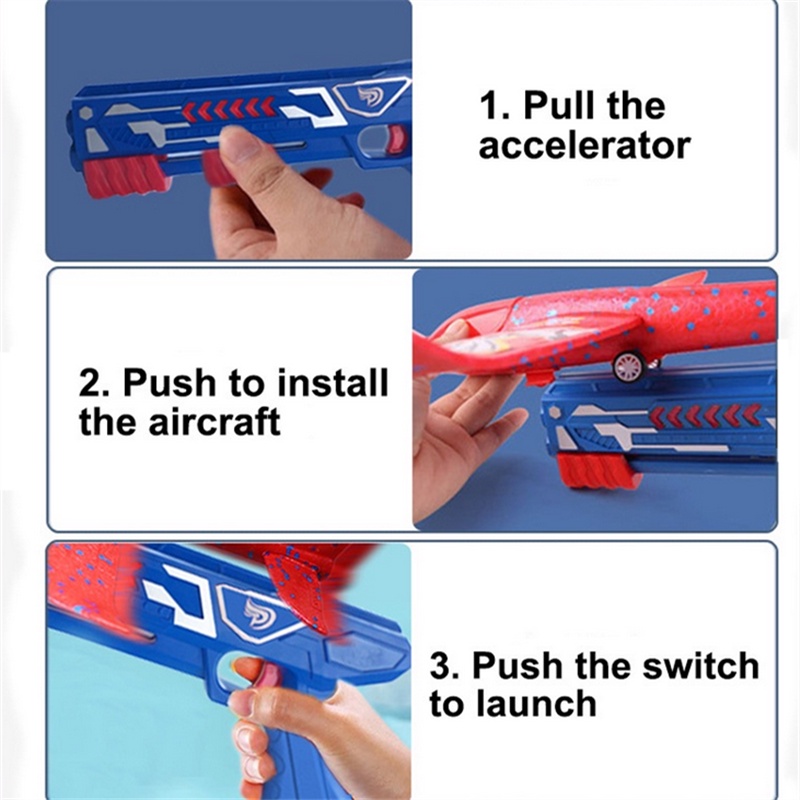 [Whispers] Mainan Anak Mainan Pistol Penembakan Pesawat Busa / Pistol Pesawat Ketapel / Mainan