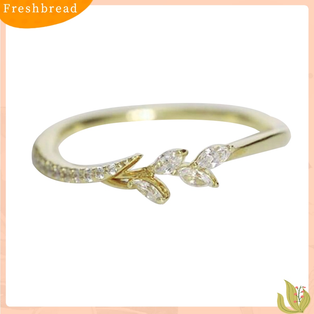 &lt; Freshbread &gt; Fashion Wanita Bunga Cubic Zirconia Jari Cincin Pengantin Pertunangan Perhiasan Hadiah