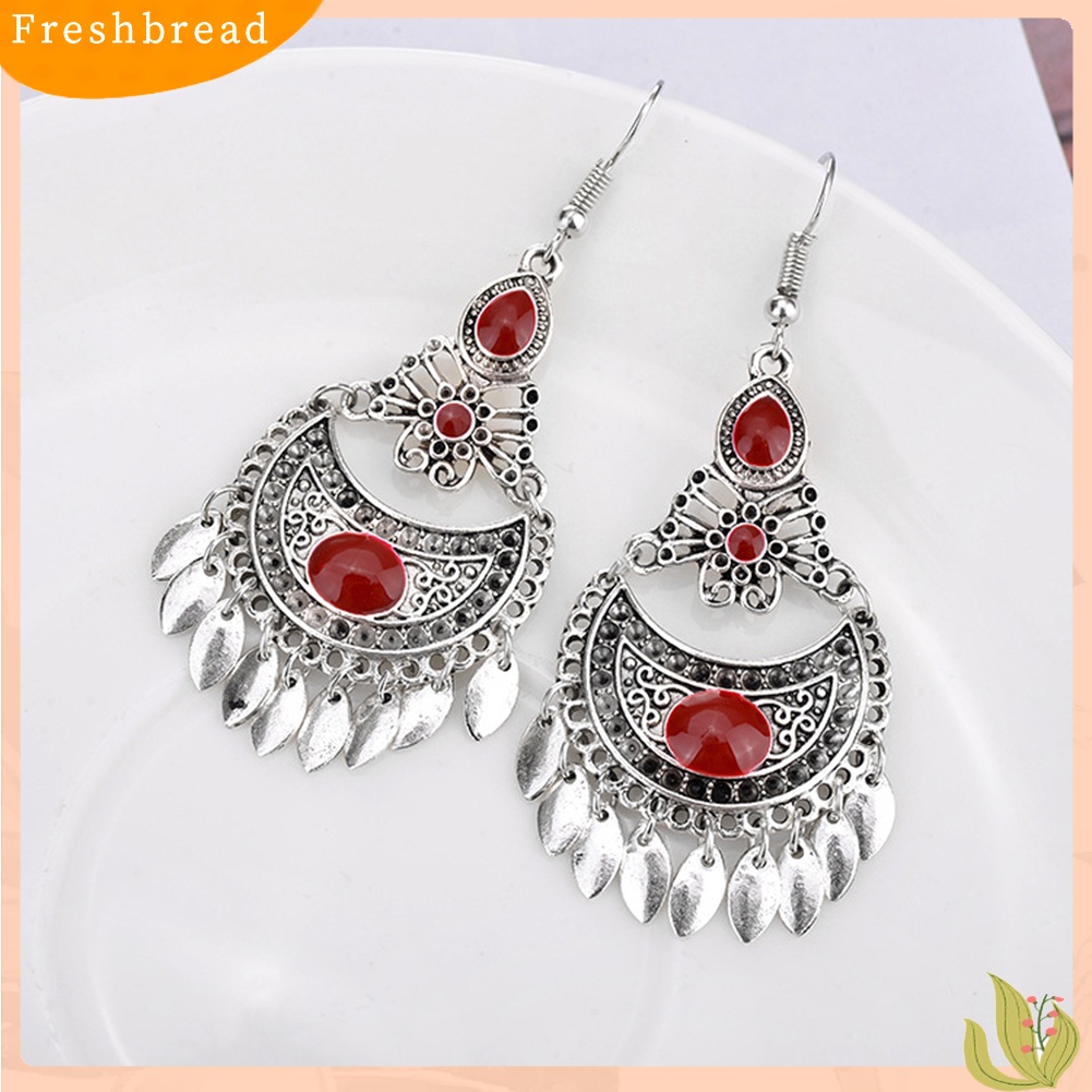 &lt; Freshbread &gt; Fashion Wanita Menjuntai Berongga Pesona Kait Anting Hadiah Perhiasan Pernikahan Bohemia