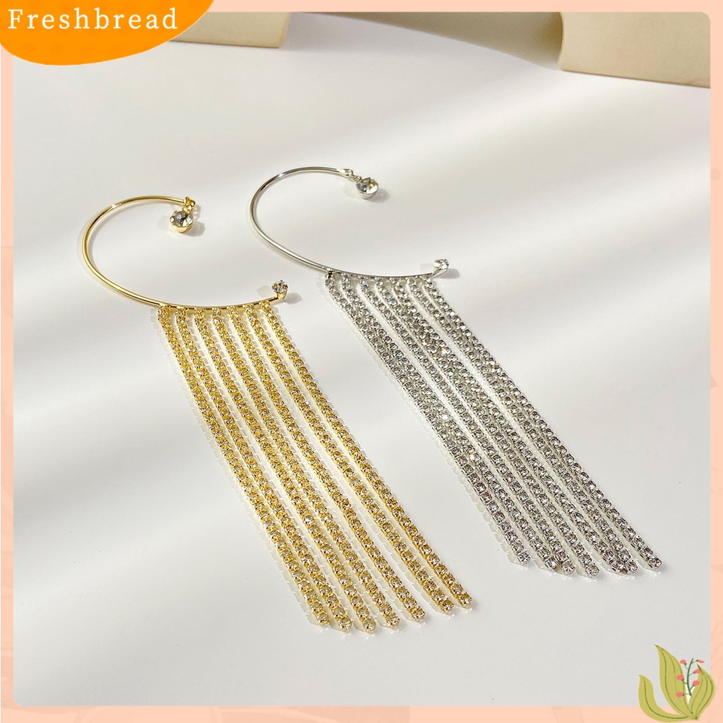 &lt; Freshbread &gt; 1Pc Klip Telinga Hias Bentuk C Desain Rumbai Geometris Anting Klip Untuk Kehidupan Sehari-Hari