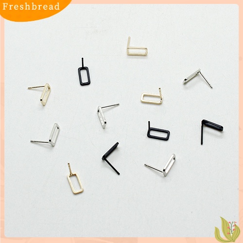 &lt; Freshbread &gt; Sederhana Persegi Panjang Segitiga Hexagon Wanita Geometris Anting Telinga Studs Perhiasan