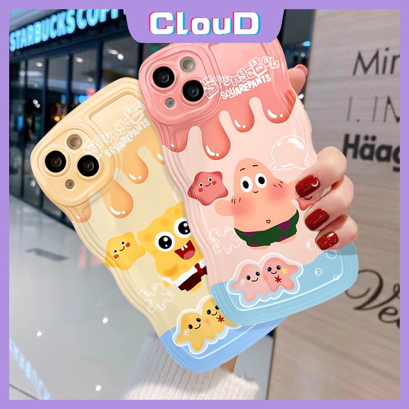 Case Case Kartun SpongeBob Redmi A1 10A 9 9T 9A 10C 10 A1+9C Note10 8 9 11 11s 10s 11Pro 9s 10Pro Max Mi 11T Pro POCO X3 NFC Pro M3 Cute Patrick Star Soft Tpu Wavy Ede Sarung