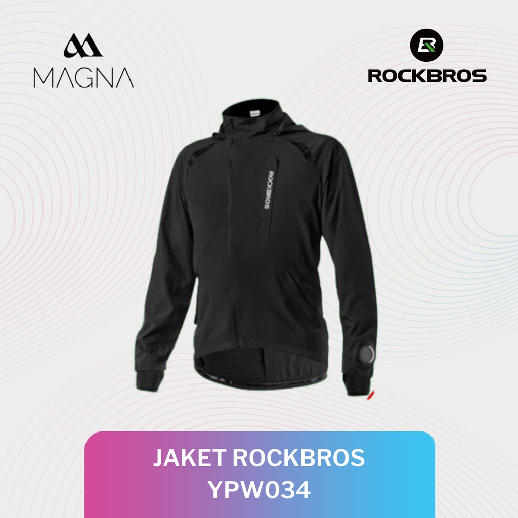 Jaket Sepeda Rockbros YPW034 Jacket Raincoat Parasut Sepeda Sport Outdoor Olah Raga Anti Air Parasit