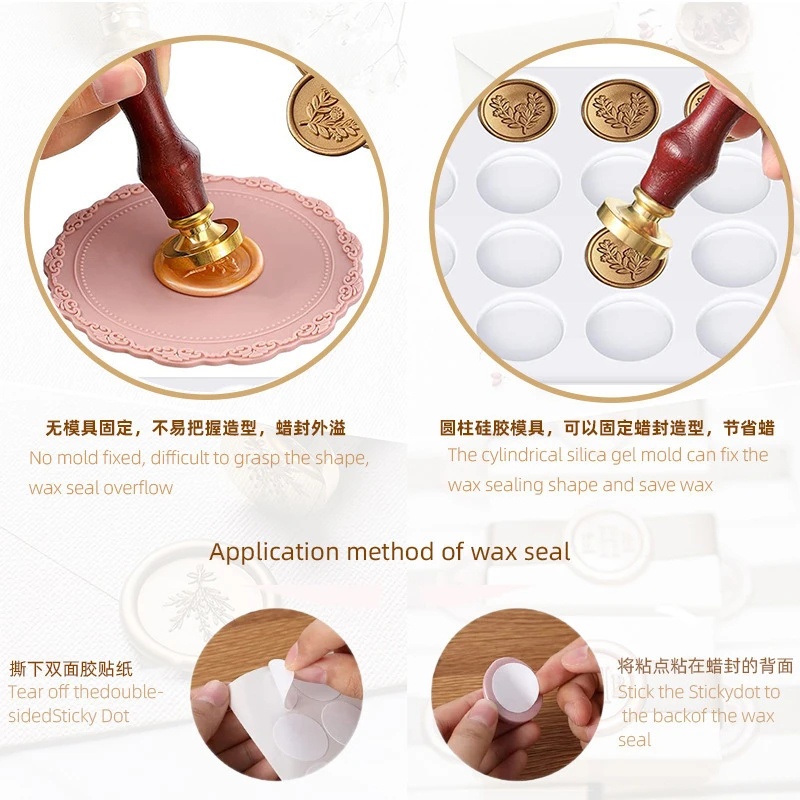 12-rongga Soft Silicone Seal Mold/Cetakan Lubang Bulat DIY Craft/Undangan Amplop Stamp Making Seal Model Pres/Alat Bantu Sealing Mat Aksesoris