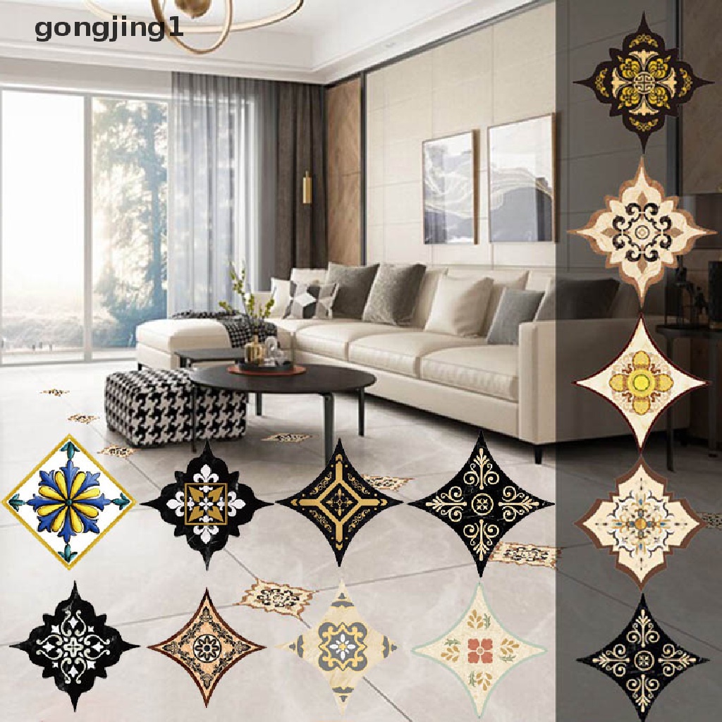 Ggg Printed Tile Diagonal Sticker Stiker Diagonal Ubin Lantai Tahan Air Wearable ID