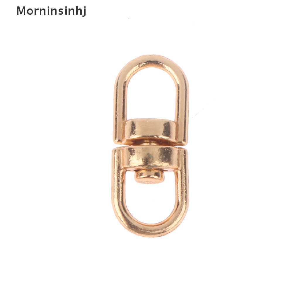 Mornin 20pcs Zinc Alloy Rotate Buckle Key Rings 1.6cm Putar Anjing Gesper Holder Konektor Keyfob DIY Gantungan Kunci Liontin Aksesoris id