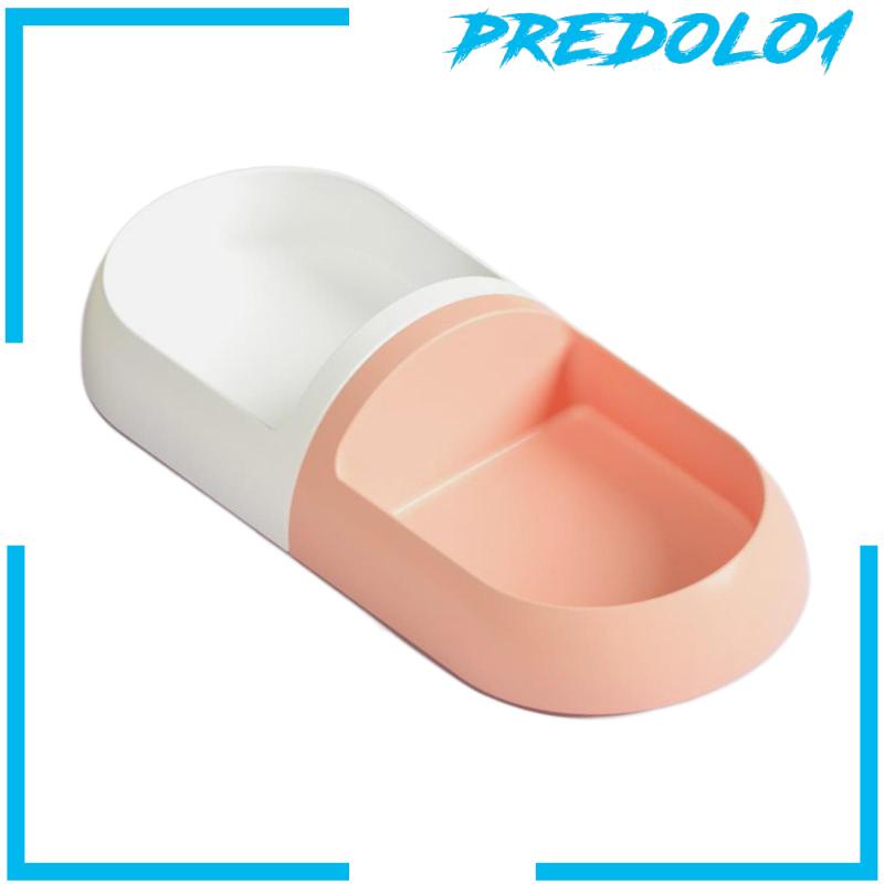 [Predolo1] Mangkok Ganda Kucing Mangkuk Makanan Kucing Reusable Capsule Shaped Untuk Aksesoris