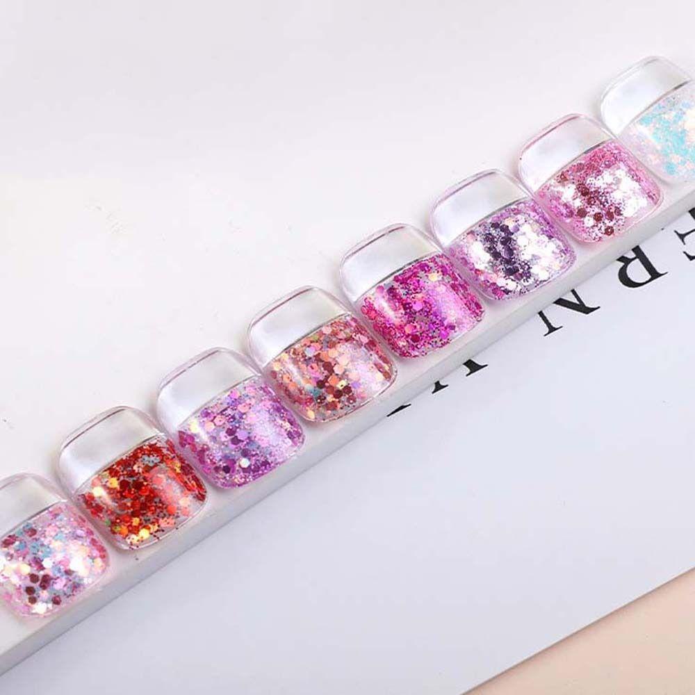 Mxbeauty Payet Kuku Wanita Warna-Warni Manikur Aksesoris Hologram Glitter Nail Art Patch Kuku Glitter Serpihan