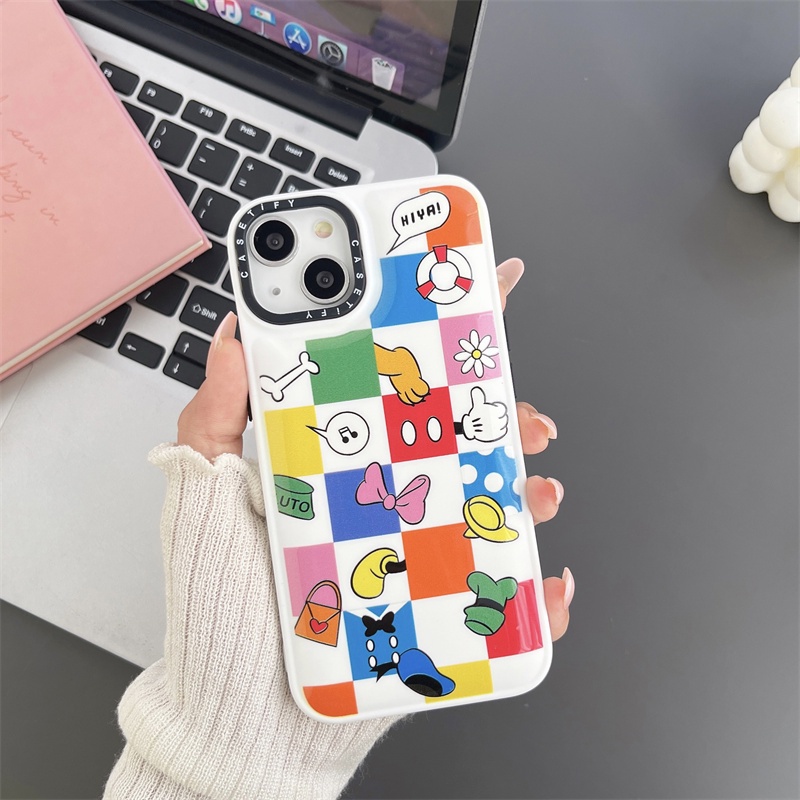 The Mouse Cute Mickey Case for Apple IPhone 14 13 12 Pro MAX 11x XS XR Jaket Bulu Angsa Mewah Aesthetic Influencer Cover