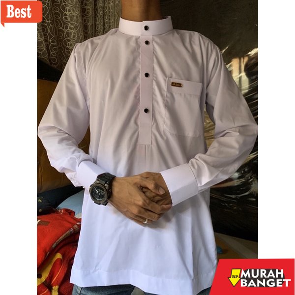 KEMEJA BUAT LEBARAN UNTUK PRIA TERBARU- Baju Muslim KOKO / KEMEJA MUSLIM SEMI GAMIS LAKI LAKI PRIA A